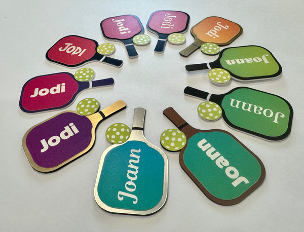 Personalized Pickleball Paddle Name Tag - Bag Tag - Magnet