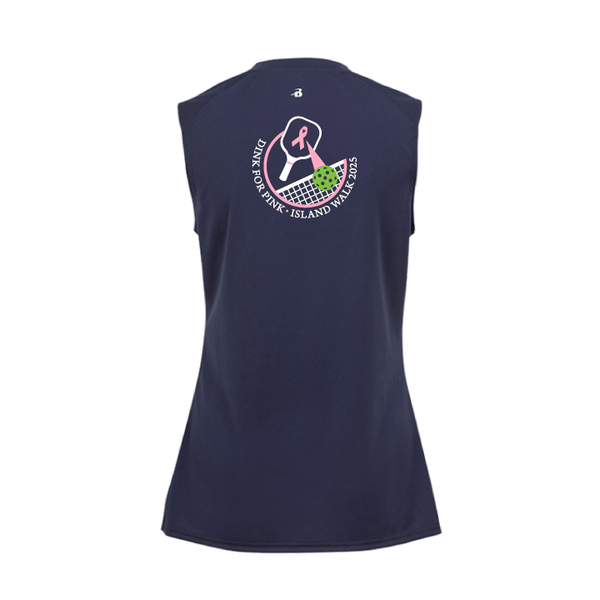 2025 - OPTION 2- Special Edition Dink for Pink Islandwalk Pickleball Ladies Performance Sleeveless Tank