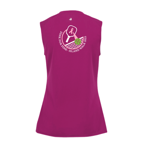 2025 - OPTION 2- Special Edition Dink for Pink Islandwalk Pickleball Ladies Performance Sleeveless Tank