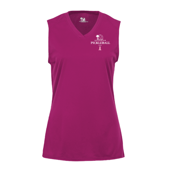 2025 - OPTION 2- Special Edition Dink for Pink Islandwalk Pickleball Ladies Performance Sleeveless Tank