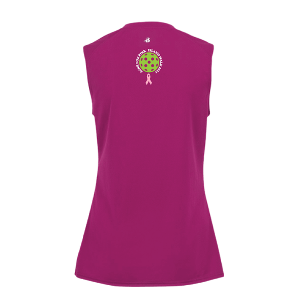 2025 - OPTION 1 - Special Edition Dink for Pink Islandwalk Pickleball Ladies Performance Sleeveless Tank