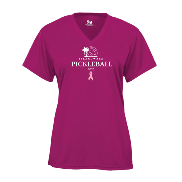 2025 - OPTION 1 -Special Edition Dink for Pink Islandwalk Pickleball Ladies Performance T-Shirt
