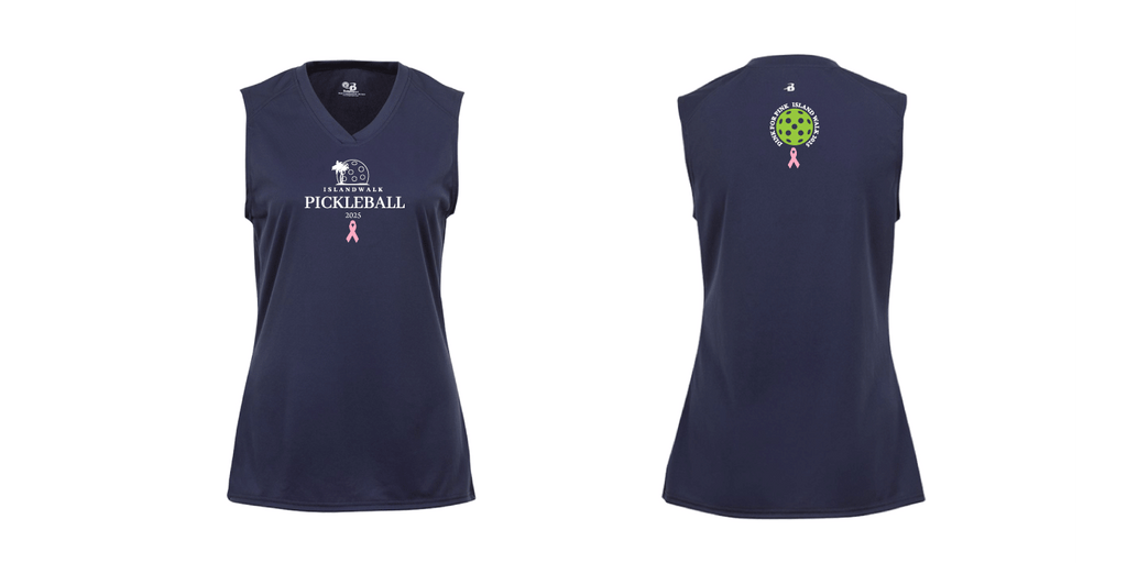 2025 - OPTION 1 - Special Edition Dink for Pink Islandwalk Pickleball Ladies Performance Sleeveless Tank