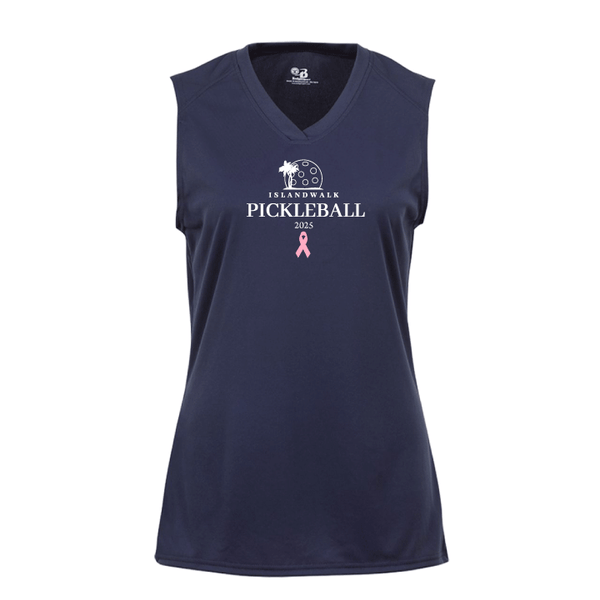 2025 - OPTION 1 - Special Edition Dink for Pink Islandwalk Pickleball Ladies Performance Sleeveless Tank