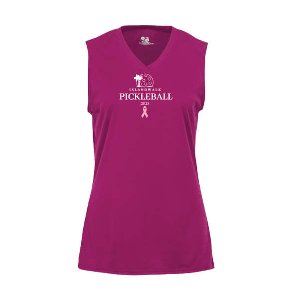 2025 - OPTION 1 - Special Edition Dink for Pink Islandwalk Pickleball Ladies Performance Sleeveless Tank