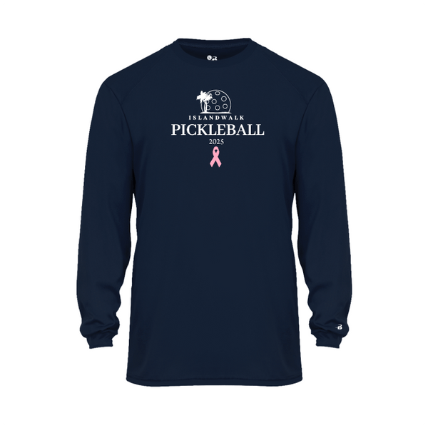2025 - OPTION 1 - Special Edition Dink for Pink Islandwalk Pickleball Men's Performance Long Sleeve T-Shirt