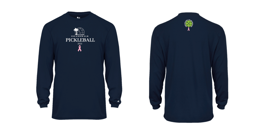 2025 - OPTION 1 - Special Edition Dink for Pink Islandwalk Pickleball Men's Performance Long Sleeve T-Shirt