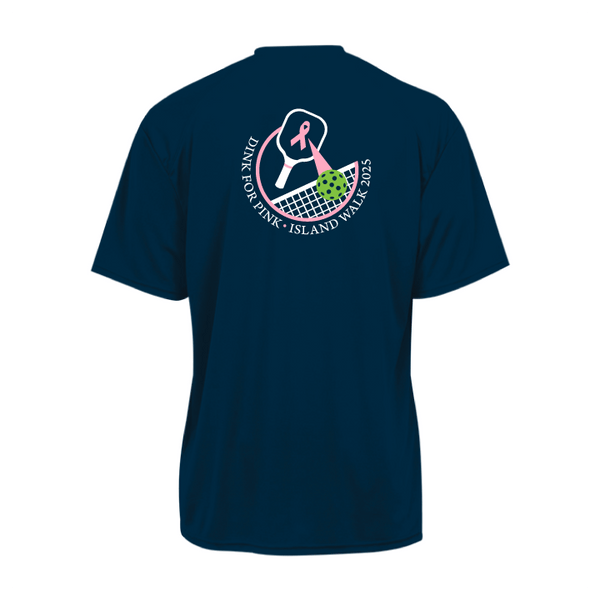 2025 - OPTION 2 - Special Edition Dink for Pink Islandwalk Pickleball Men's Performance T-Shirt