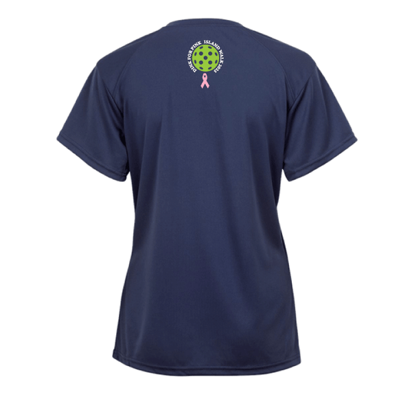 2025 - OPTION 1 -Special Edition Dink for Pink Islandwalk Pickleball Ladies Performance T-Shirt
