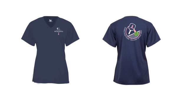 2025 - OPTION 2 -Special Edition Dink for Pink Islandwalk Pickleball Ladies Performance T-Shirt