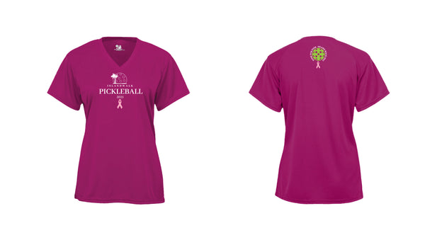 2025 - OPTION 1 -Special Edition Dink for Pink Islandwalk Pickleball Ladies Performance T-Shirt