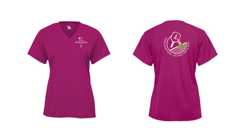 2025 - OPTION 2 -Special Edition Dink for Pink Islandwalk Pickleball Ladies Performance T-Shirt