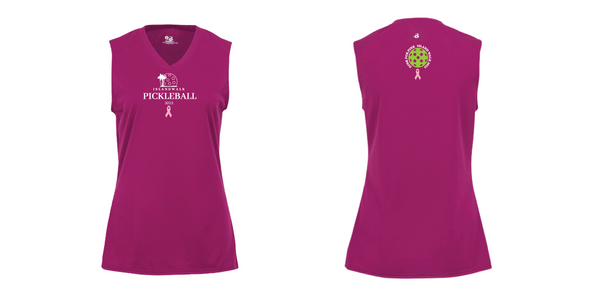 2025 - OPTION 1 - Special Edition Dink for Pink Islandwalk Pickleball Ladies Performance Sleeveless Tank