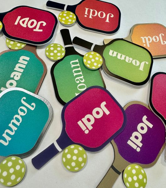 Personalized Pickleball Paddle Name Tag - Bag Tag - Magnet