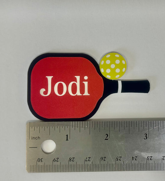 Personalized Pickleball Paddle Name Tag - Bag Tag - Magnet