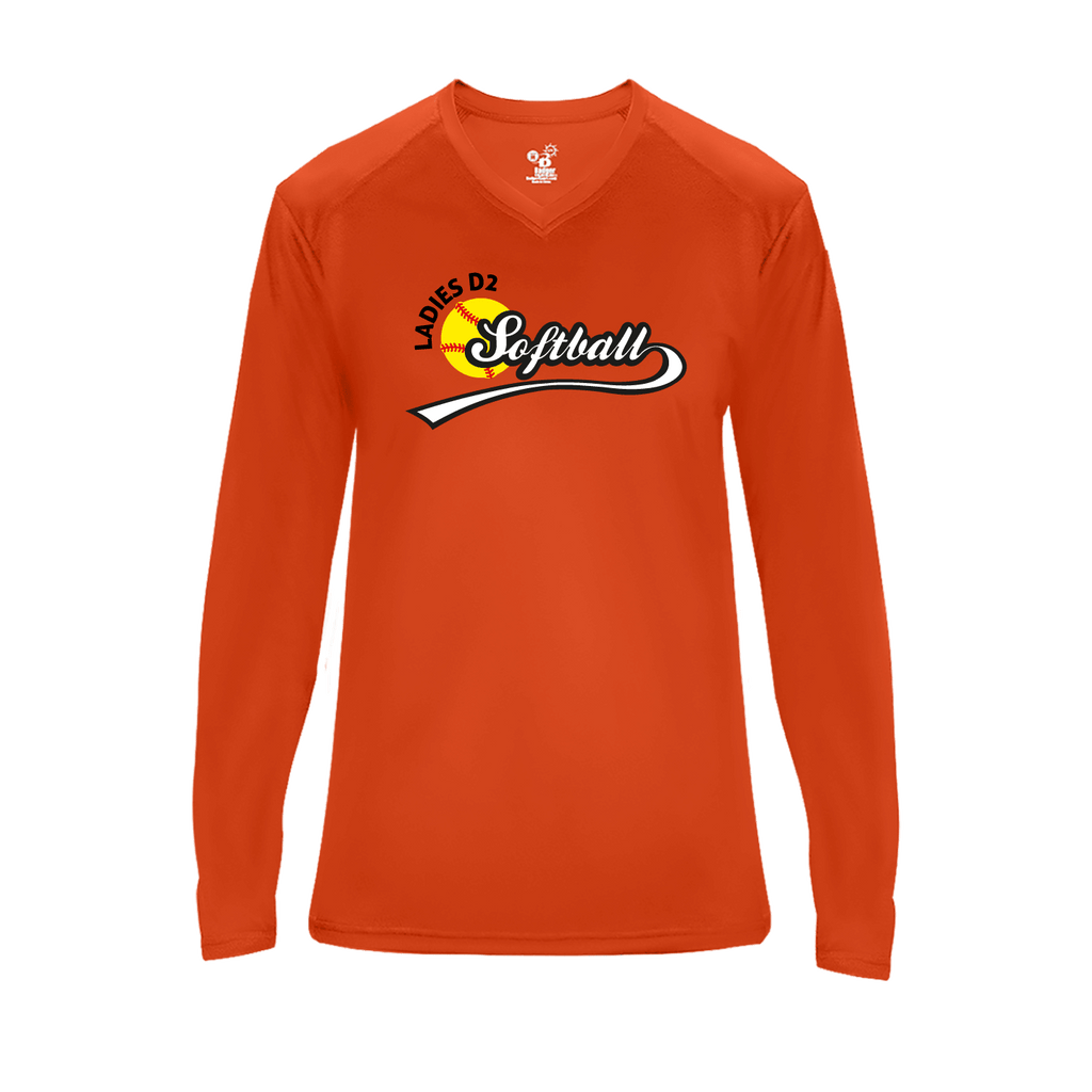 Villages Ladies D2 Softball Long Sleeve Performance Shirt