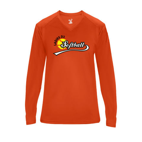 Villages Ladies D2 Softball Long Sleeve Performance Shirt