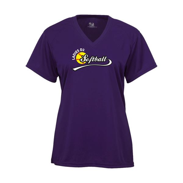 Villages Ladies D2 Softball Short Sleeve Performance Shirt