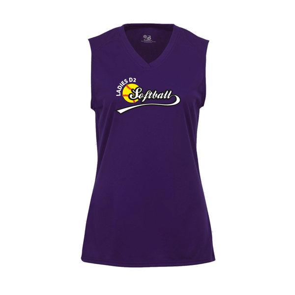 Villages Ladies D2 Softball Sleeveless Tank Performance Shirt