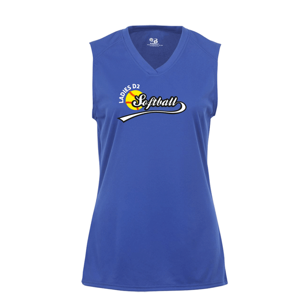 Villages Ladies D2 Softball Sleeveless Tank Performance Shirt