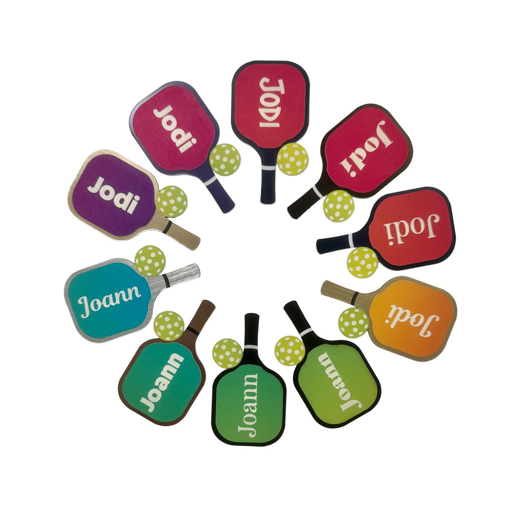 Personalized Pickleball Paddle Name Tag - Bag Tag - Magnet