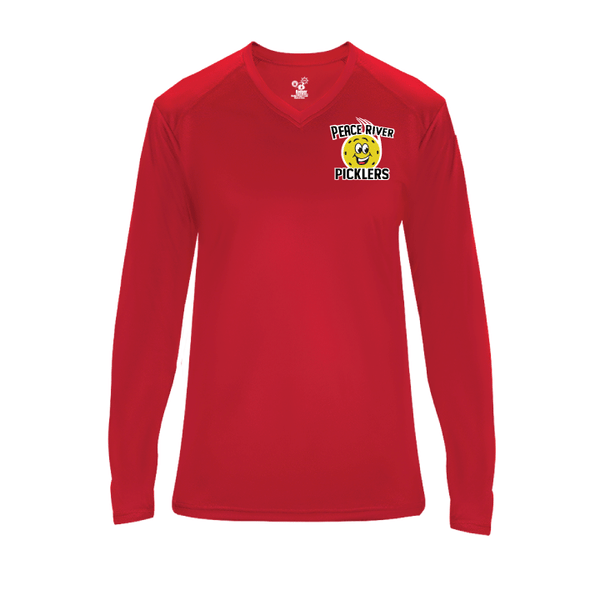 2024 Peace River Picklers Pickleball Ladies Performance Long Sleeve Shirt - Design 4