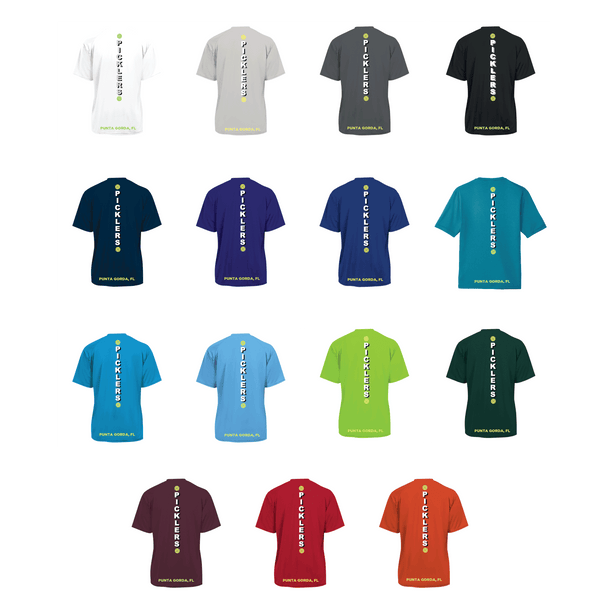 2024 Peace River Picklers Pickleball Men's Performance Short Sleeve Shirt - Design 4