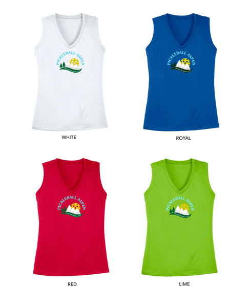 2019 Aspen Colorado Pickleball Ladies Performance Sleeveless Tank