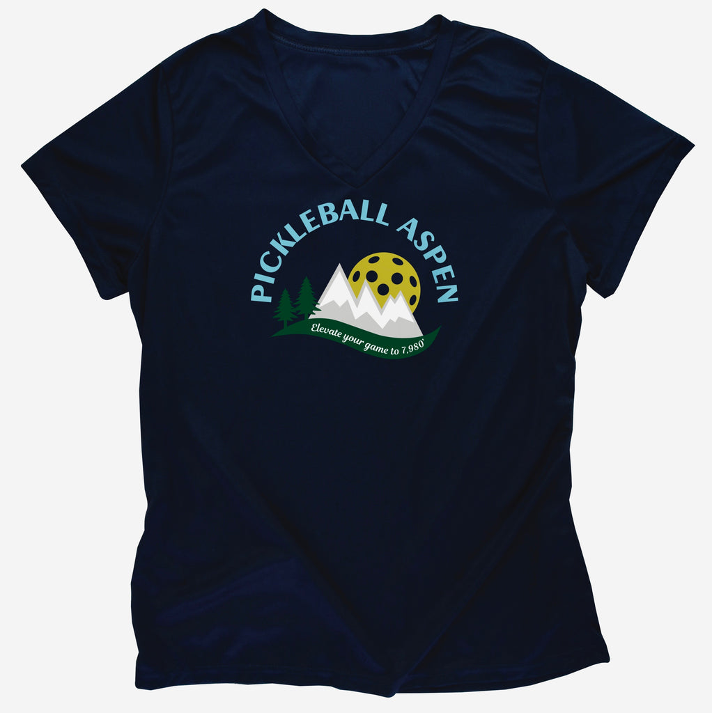 2019 Aspen Colorado Pickleball Ladies Performance T-Shirt