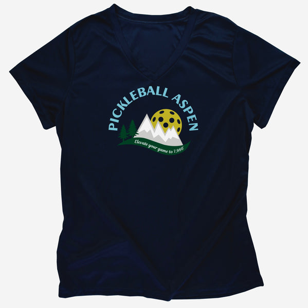 2019 Aspen Colorado Pickleball Ladies Performance T-Shirt