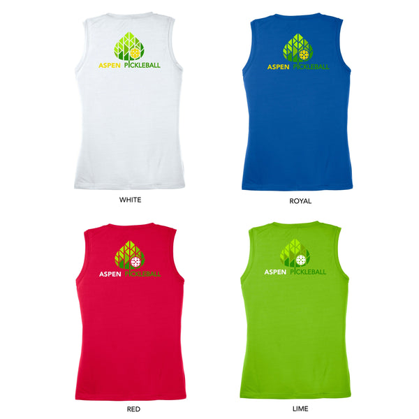 Aspen Pickleball Ladies Performance Sleeveless Tank - Back Logo