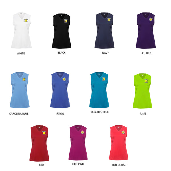 2021 Peace River Picklers Pickleball Ladies Performance Sleeveless Tank - Design 1