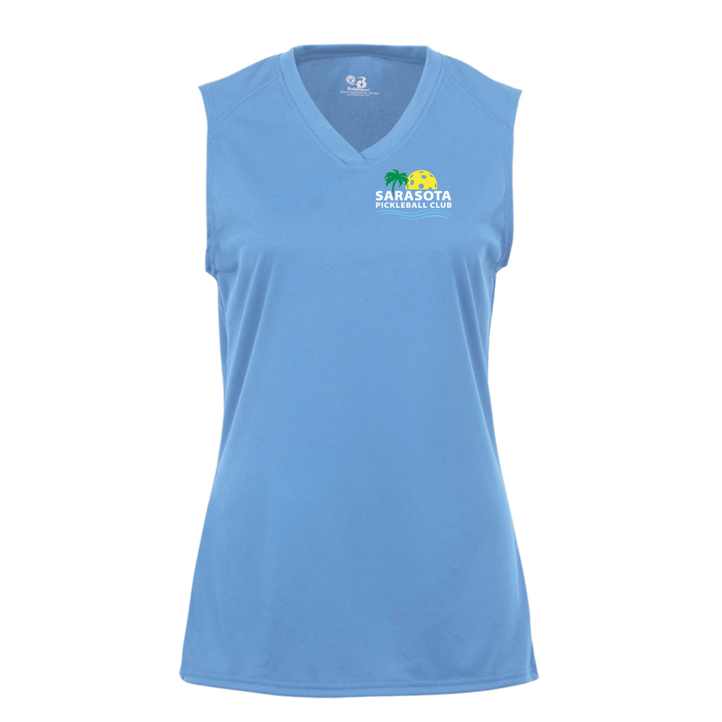 2021 Sarasota Pickleball Club Ladies Performance Sleeveless Tank - Design 2
