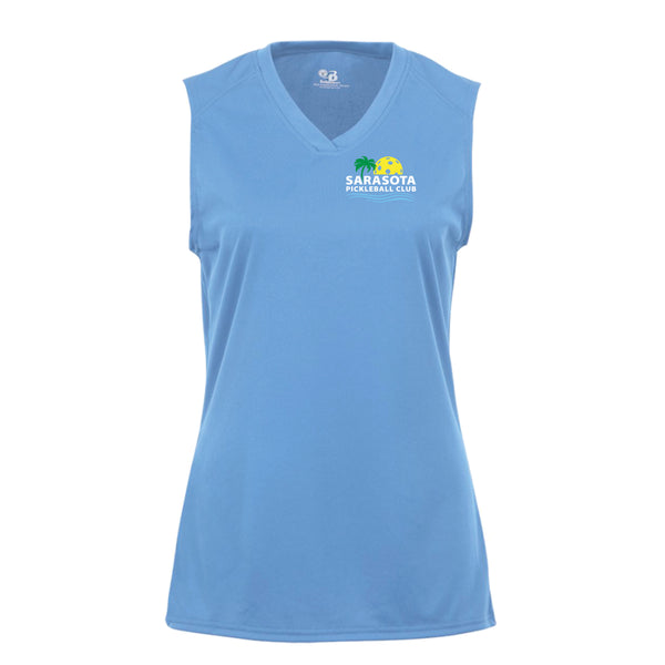 2021 Sarasota Pickleball Club Ladies Performance Sleeveless Tank - Design 2