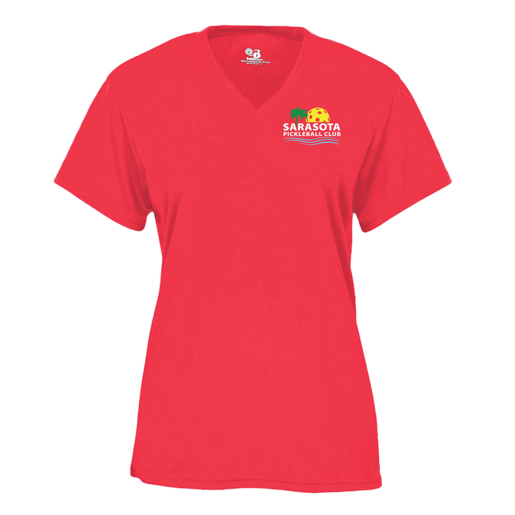 2021 Sarasota Pickleball Club Ladies Performance Short Sleeve Shirt - Design 2