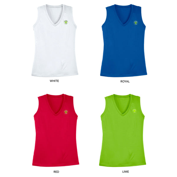 Aspen Pickleball Ladies Performance Sleeveless Tank - Back Logo