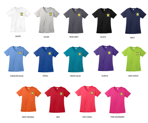 2021 Peace River Picklers Pickleball Ladies Performance Short Sleeve Shirt - Design 1