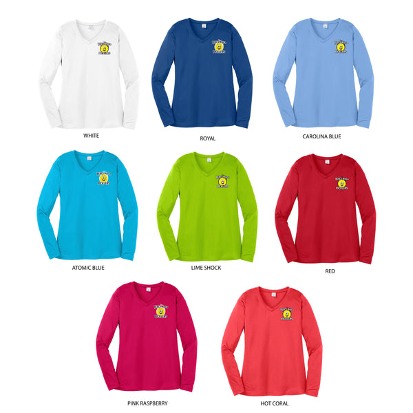2021 Peace River Picklers Pickleball Ladies Performance Long Sleeve Shirt - Design 1