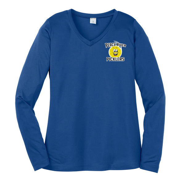 2021 Peace River Picklers Pickleball Ladies Performance Long Sleeve Shirt - Design 1