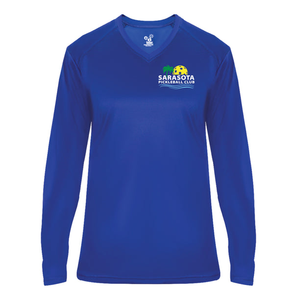 2021 Sarasota Pickleball Club Ladies Performance Long Sleeve Shirt - Design 2