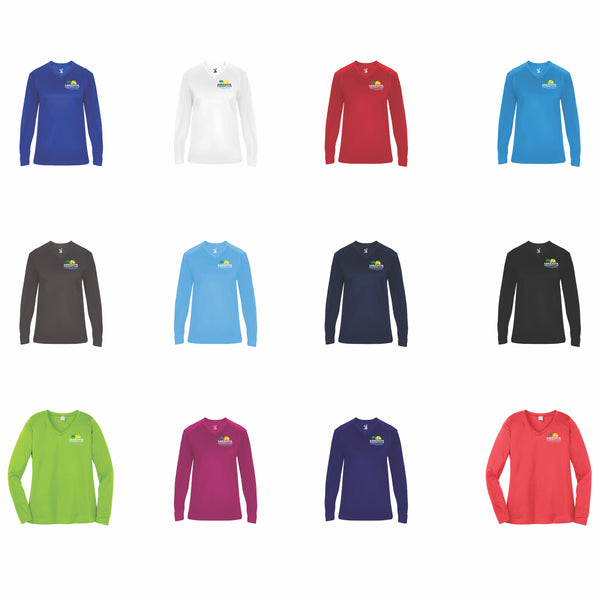 2021 Sarasota Pickleball Club Ladies Performance Long Sleeve Shirt - Design 2