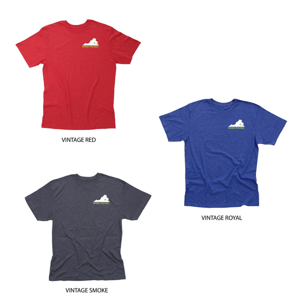Virginia Pickleball Men's T-Shirt - Vintage Casual Cotton Blend