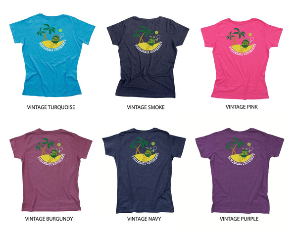 Vero Beach, FL - Pickleball University Club Ladies Cotton Blend T-Shirt