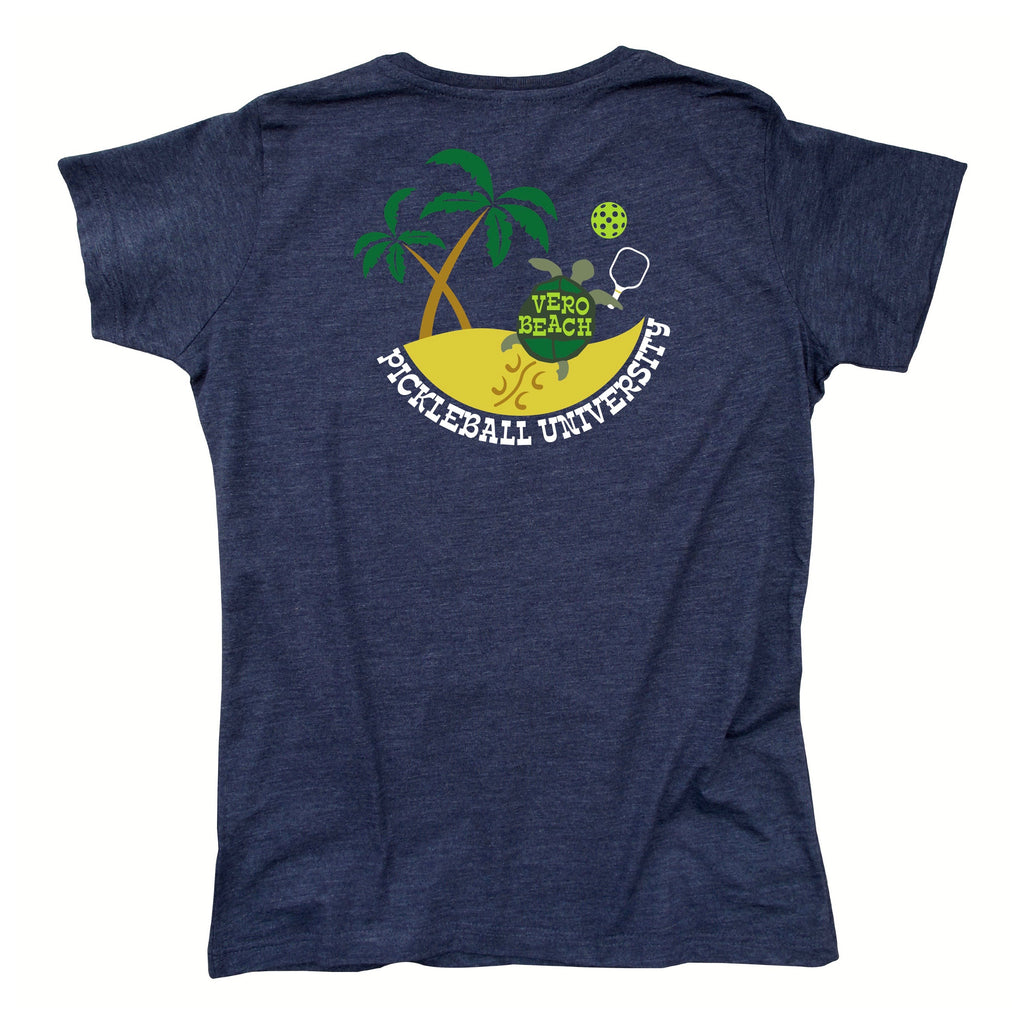 Vero Beach, FL - Pickleball University Club Ladies Cotton Blend T-Shirt