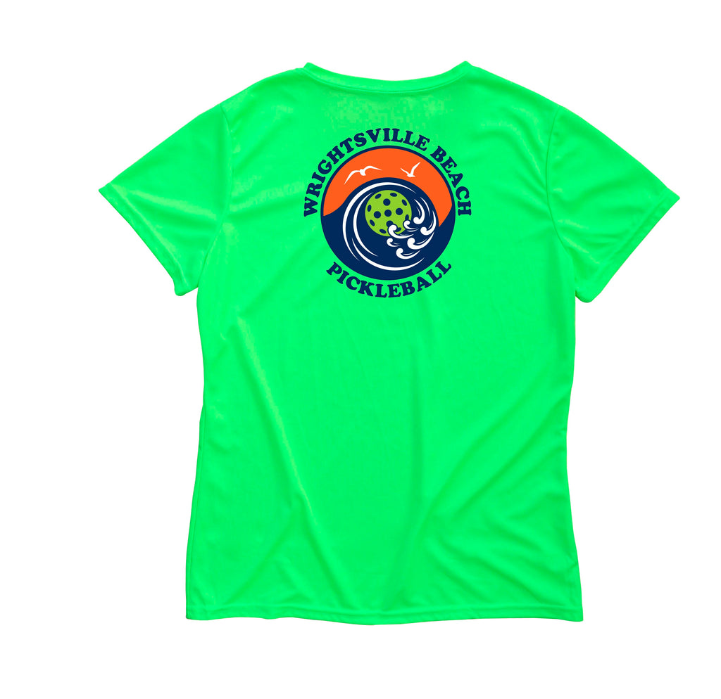 Wrightsville Beach Pickleball Ladies Performance T-Shirt-Back Logo