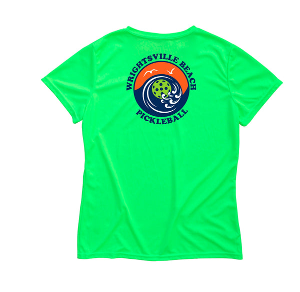 Wrightsville Beach Pickleball Ladies Performance T-Shirt-Back Logo