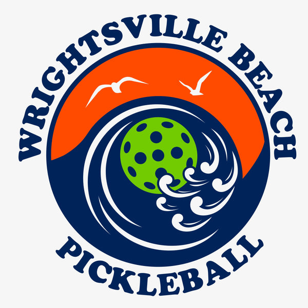 Wrightsville Beach Pickleball Ladies Vintage Casual Cotton Blend T-Shirt - Front Chest AND Back Logo