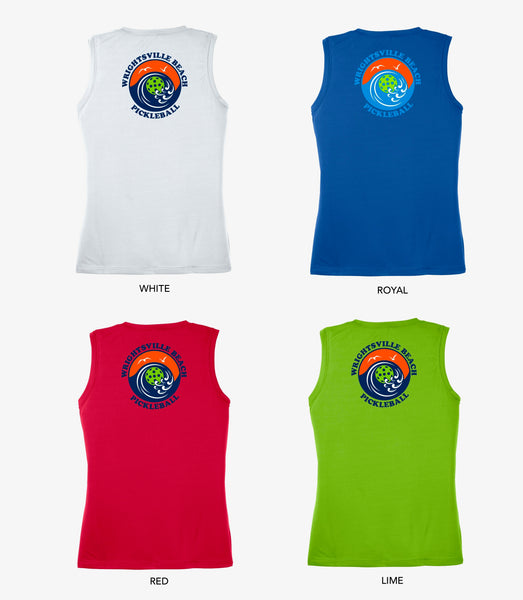 Wrightsville Beach Pickleball Ladies Performance Tank - Back Logo