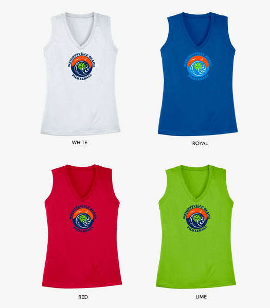 Wrightsville Beach Pickleball Ladies Performance Tank - Front Logo