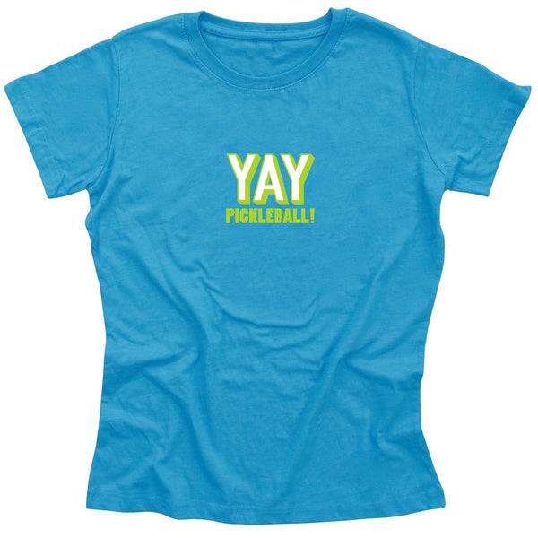 YAY Pickleball! Ladies Pickleball T-Shirt - Vintage Casual Cotton Blend